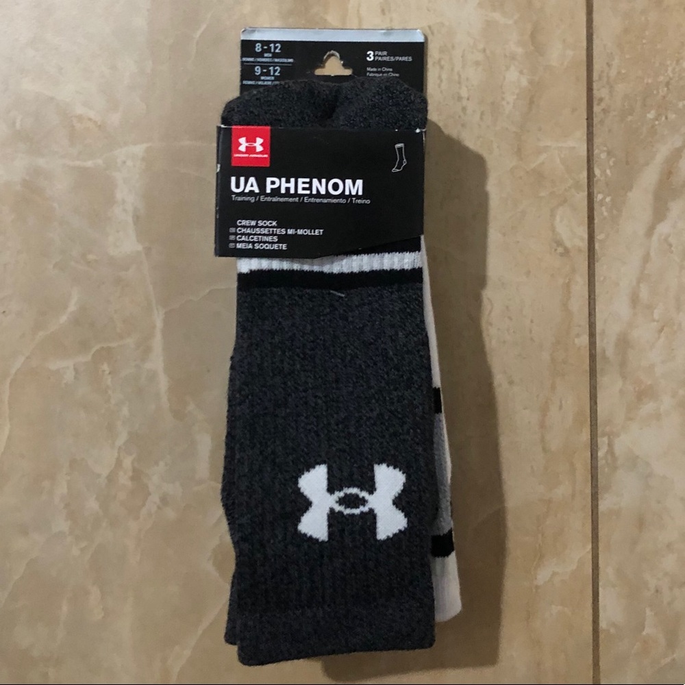 New 3 Pk Men’s Underarmour Crew Socks
